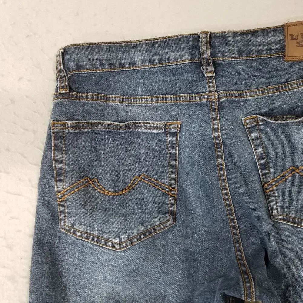 Urban Star Jeans Mens 36x30 Blue Denim Straight Leg Stretch‎ Classic Fit Pants